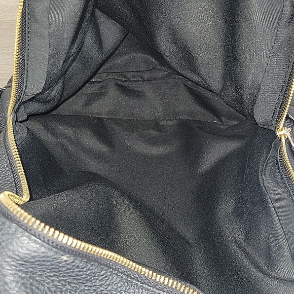 Coach Black Pebbled Leather Laptop Backpack with Gold-Tone Logo 5869 main image 9